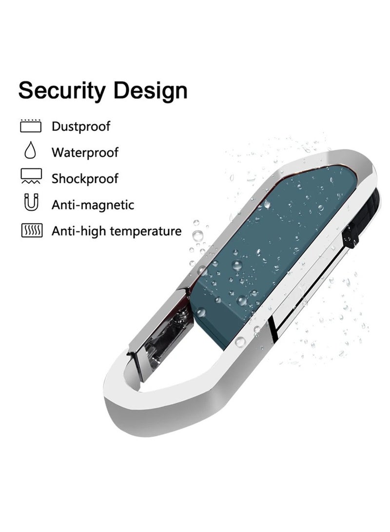 AROAQ USB Flash Drive, Portable Metal Thumb Drive with Keychain, USB 2.0 Flash Drive Memory Stick, Convenient and Fast Pen Thumb U Disk for External Data Storage, (1pc 32GB Silver) - Image 2