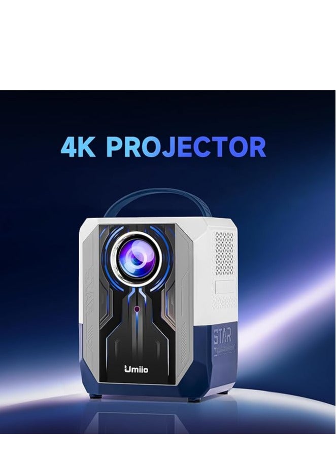 Umiio Q5 Portable Smart Home Theater, Gaming, 4K Projector, Wi-Fi 5G, Bluetooth, Android and iOS Screen Mirroring Video Projector, Manual Focus HDMI/USB/AV/Remote Control (White) - Image 2
