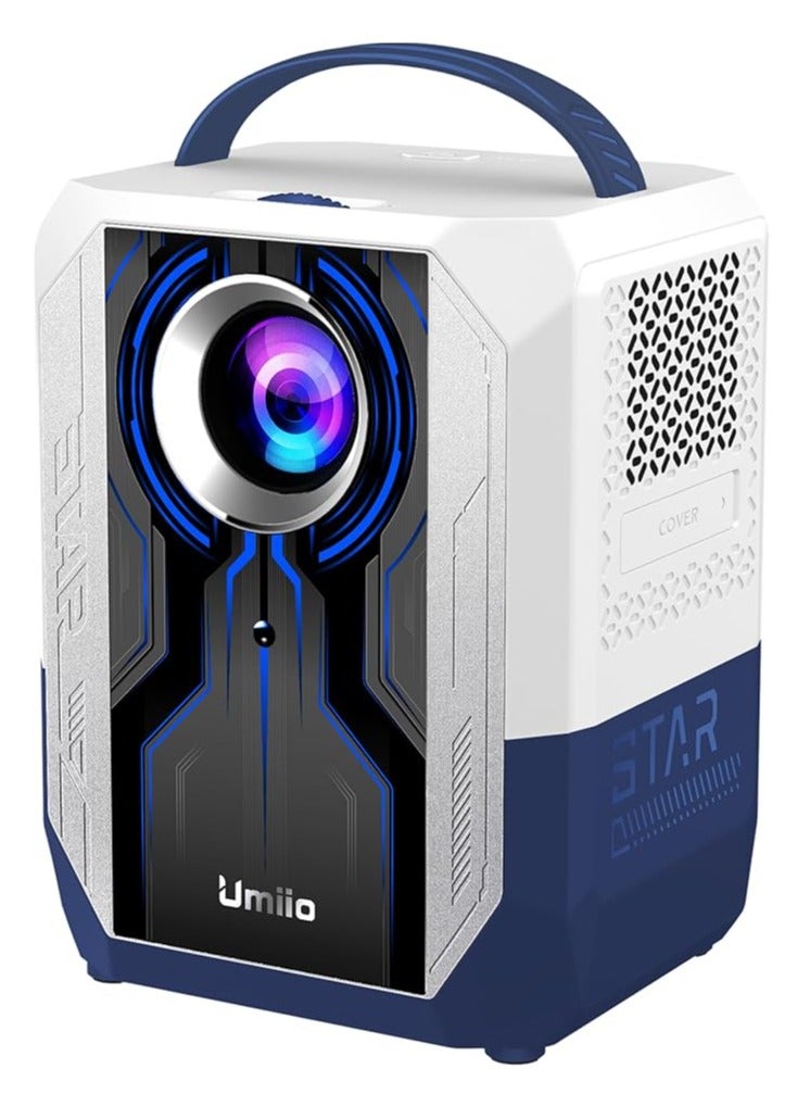Q5 Portable Smart Home Theater, Gaming, 4K Projector, Wi-Fi 5G, Bluetooth, Android and iOS Screen Mirroring Video Projector, Manual Focus HDMI/USB/AV/Remote Control (White)