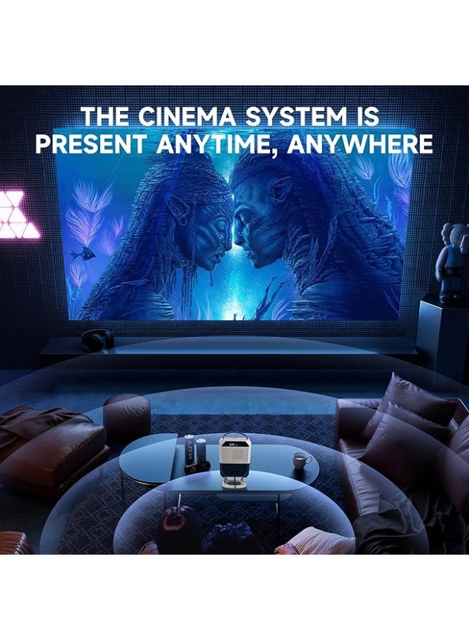 Umiio Q5 Portable Smart Home Theater, Gaming, 4K Projector, Wi-Fi 5G, Bluetooth, Android and iOS Screen Mirroring Video Projector, Manual Focus HDMI/USB/AV/Remote Control (White) - Image 5