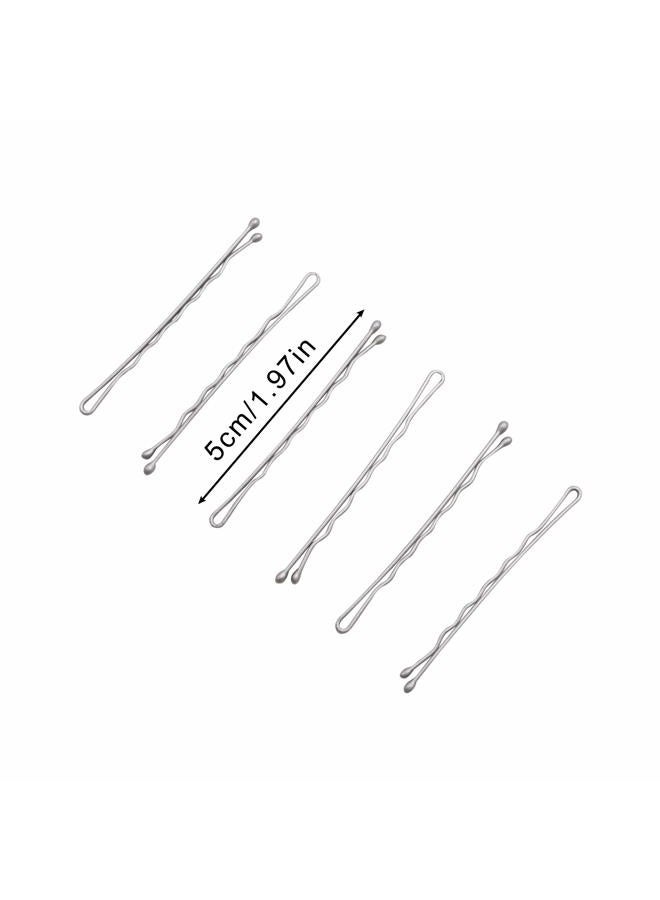 KWONG Dofash 5CM/2IN Waves Long Bobby Pins Silver Hair Pins for Women Mini Bobby Pins for Thick Hair Accessories for Women White Gray Hair 60 Count/Card - Image 3