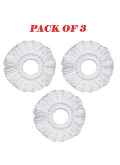 GTC GTC® Microfiber Mop Head Refill for 360° Rotating Easy Spin Mop Cleaner Duster (Pack of 3)  - Image 3