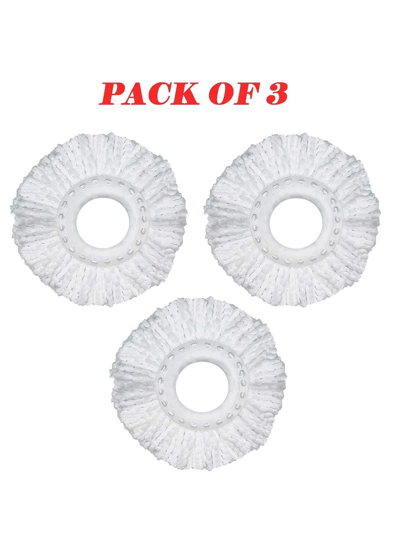 GTC - GTC® Microfiber Mop Head Refill for 360° Rotating Easy Spin Mop Cleaner Duster (Pack of 3) - Image 1