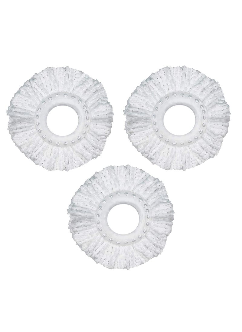 GTC - GTC® Microfiber Mop Head Refill for 360° Rotating Easy Spin Mop Cleaner Duster (Pack of 3) - Image 1