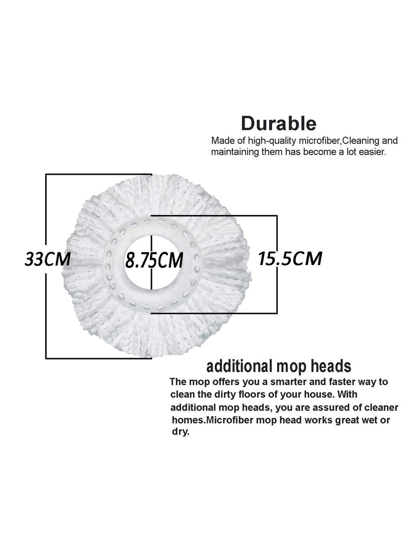 GTC - GTC® Microfiber Mop Head Refill for 360° Rotating Easy Spin Mop Cleaner Duster (Pack of 3) - Image 1