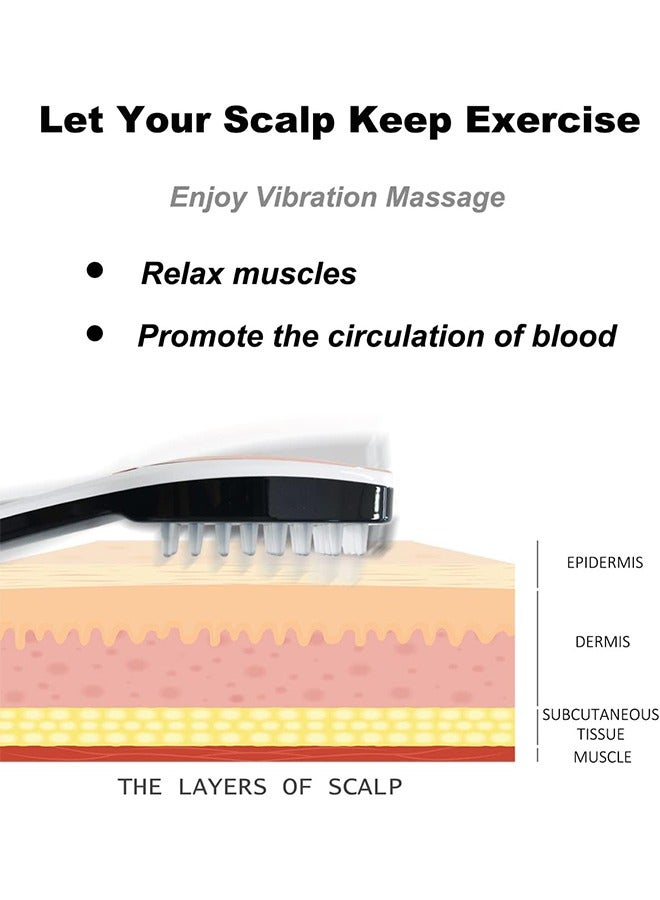 عام مدلك فروة الرأس، فرشاة تدليك فروة الرأس الكهربائية، فرشاة تدليك الشعر، خدش الرأس الكهربائي، مشط تدليك فروة الرأس - Image 3