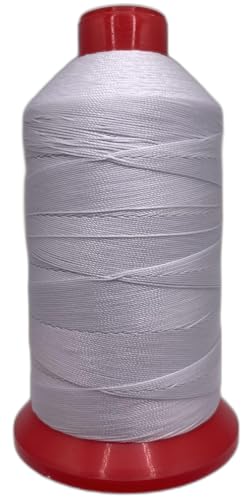 item4ever Bonded Nylon Sewing Thread 207 T210 1000yds for Outdoor Leather White - Image 1
