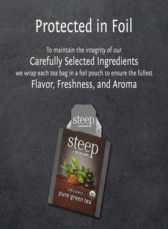 Bigelow Tea steep Organic Pure Green Tea, Caffeinated, 20 Count (Pack of 6), 120 Tea Bags Total - Image 4