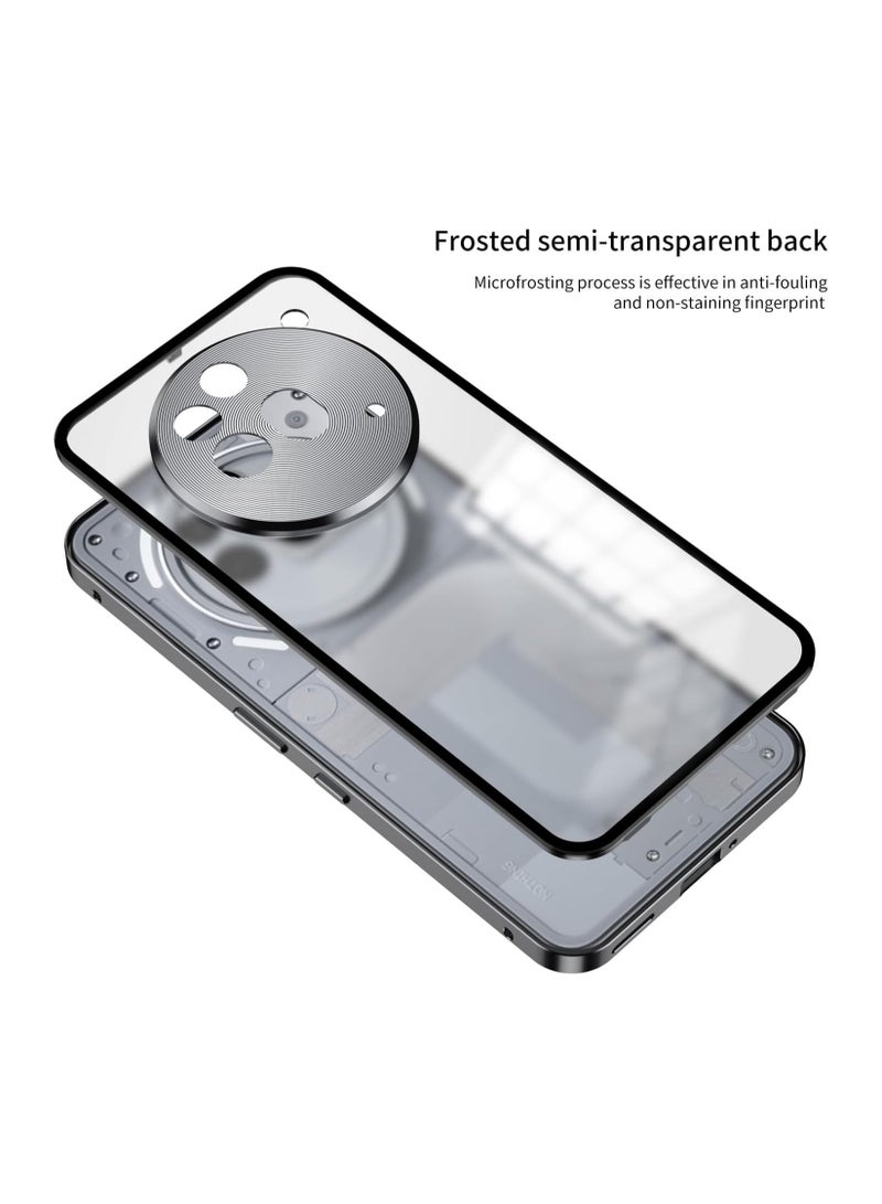 general The case is compatible with Nothing Phone (3a) Pro, with a built-in metal frame and translucent frosted back, and a metal single-sided button-down protective case for Nothing Phone 3a Pro 5G - Image 4