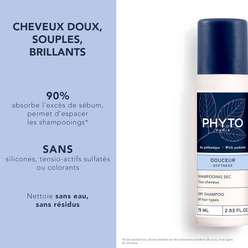 PHYTO PARIS Softness Dry Shampoo for All Hair Types - 75ml - Image 2