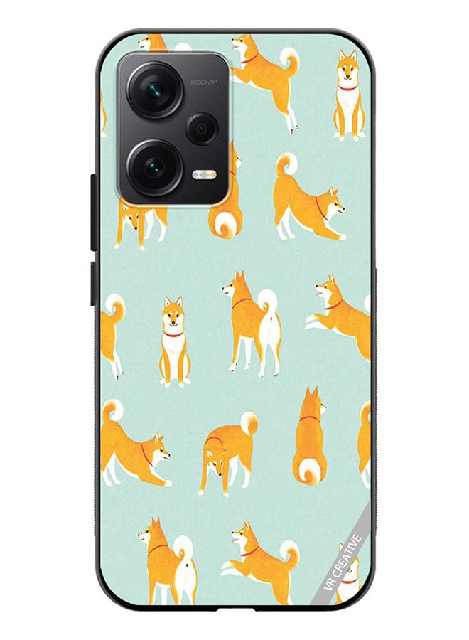 VR CREATIVE Protective Case Cover For Xiaomi Redmi Note 12 Discovery Shib Inu Design Multicolour - Image 1
