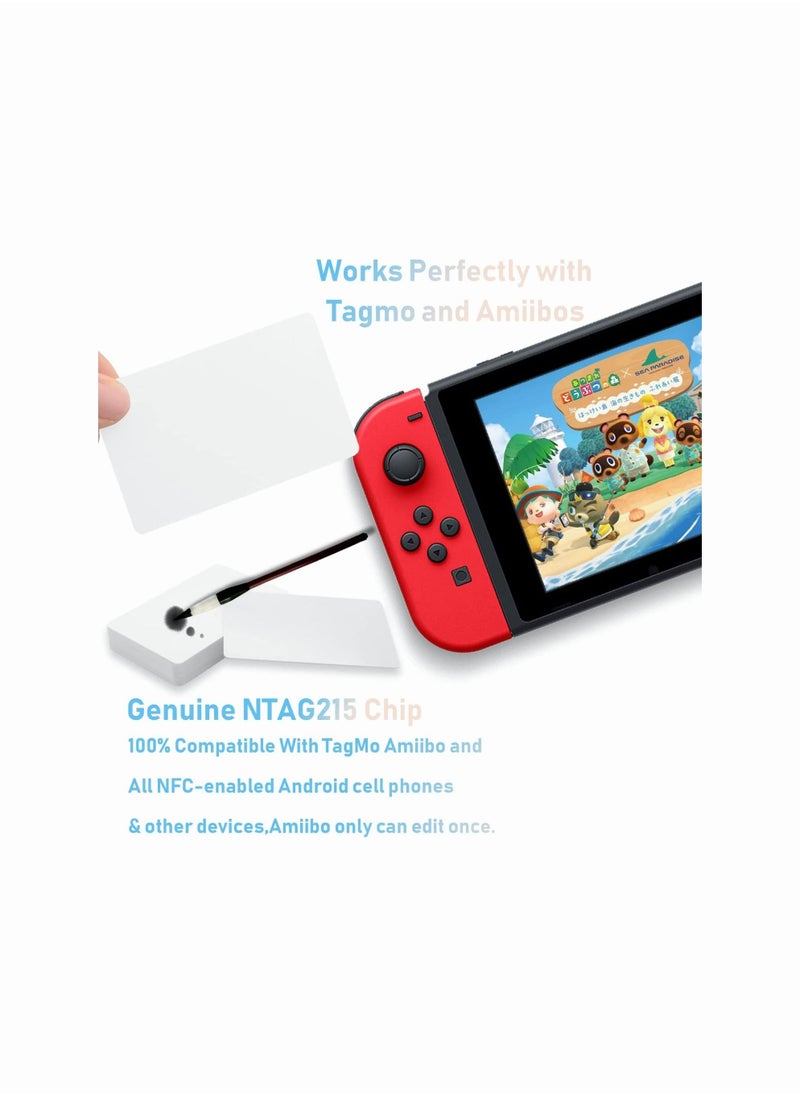 Excefore - 100pcs NFC 215 Cards NTAG215 NFC Round Cards NFC 215 Card Tag Compatible With TagMo And Amiibo and NFC Enabled Mobile Phones And Devices - Image 1