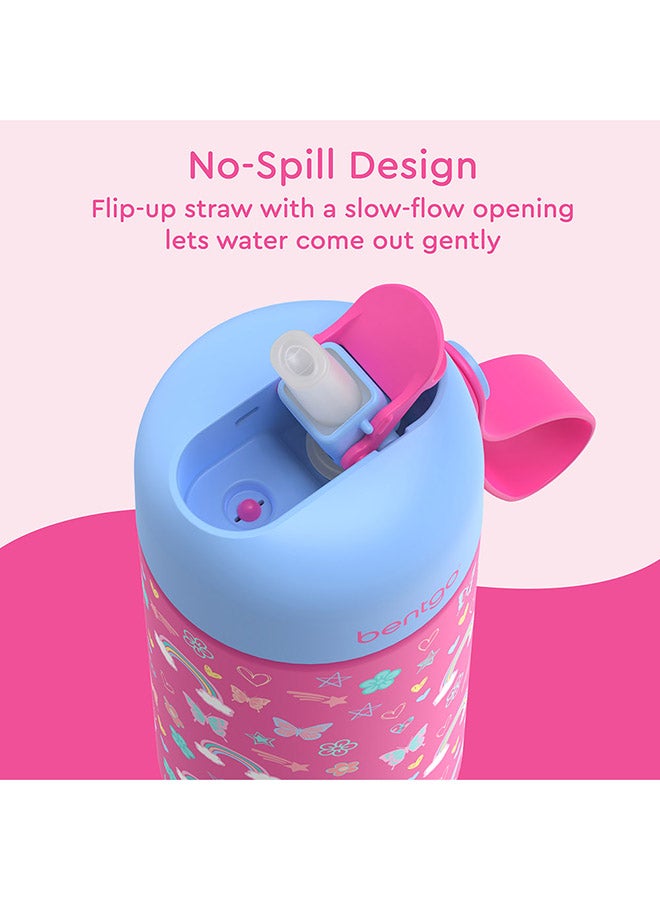 Bentgo Stainless Steel Insulated Watter Bottle 413 ml - Rainbow and Butterflies - Image 4