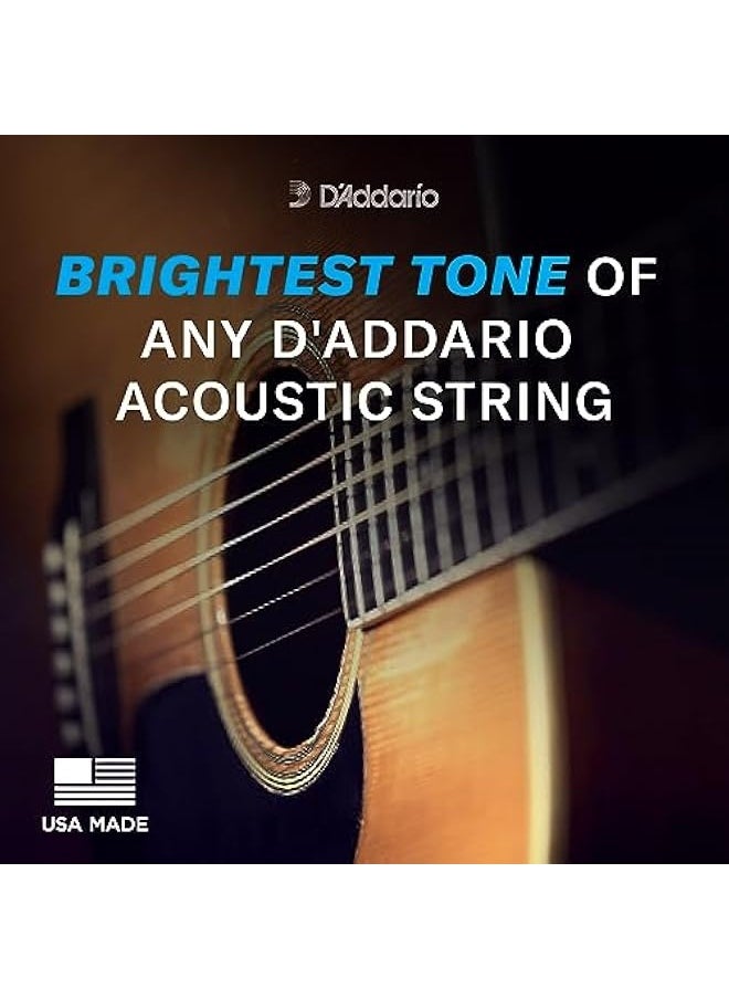 D'Addario Guitar Strings - Acoustic Guitar Strings - 80/20 Bronze - For 6 String Guitar - Deep, Bright, Projecting Tone - EJ13 - Custom Light, 11-52(Pack of 1)  - Image 2