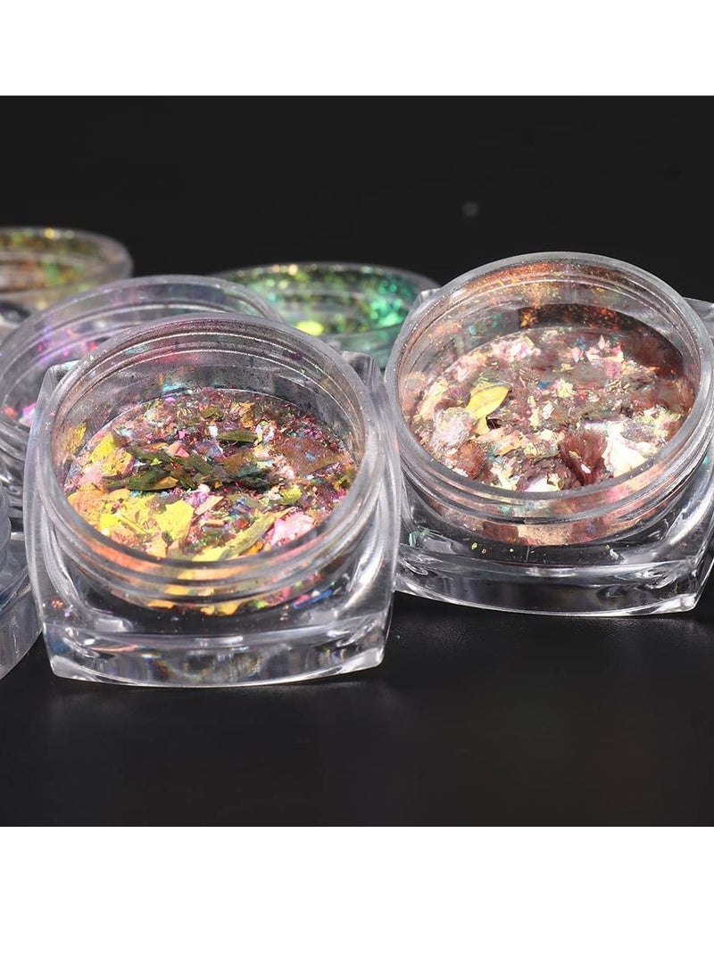 SOLARAE Holographic Mermaid Nail Art Glitter Flakes - 12 Grids of Colorful Shiny Sequins for Stunning Nail Designs and Creative Decoration Accessories. Perfect for Nail Art Enthusiasts! - Image 2