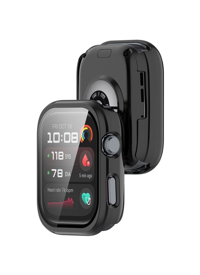 SJet Huawei Watch D2 Case Hard PC Case with Tempered Glass Screen Protectors Full Protective Cover(Black)  - Image 3