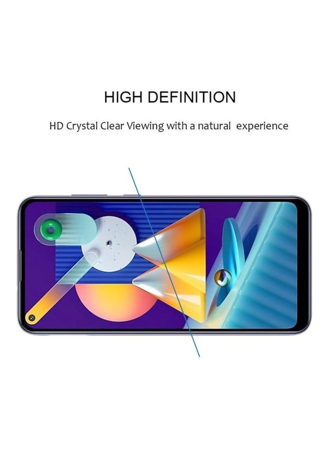 بي جي إم لاصقة حماية للشاشة من الزجاج المقوى بتغطية كاملة لهاتف سامسونج جالاكسي M11 شفاف/أسود - Image 4