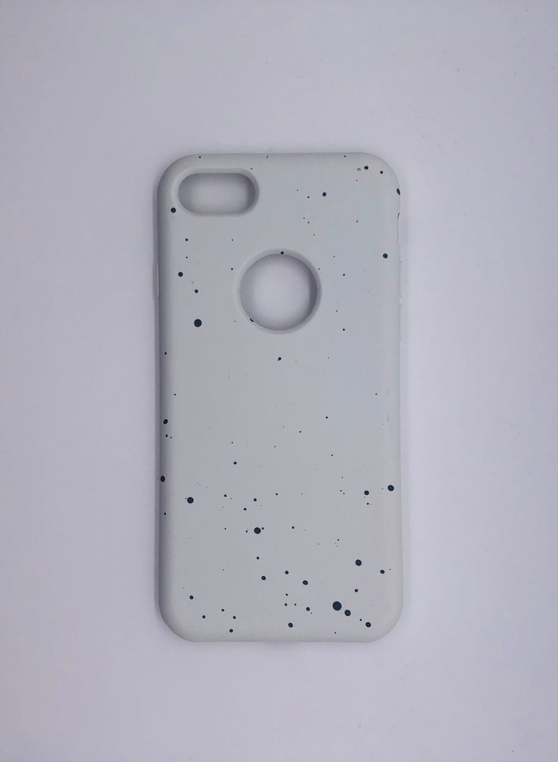 LEEKA iPhone 7 New Dotted Design Glow Feel PKK Silicone Case for iPhone i7 White