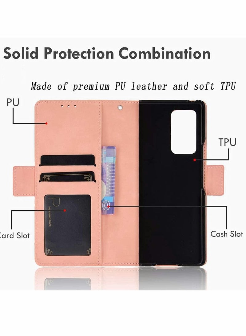 Y&D Classic Leather Wallet Foldable Case with Credit Card Holder Slots Flip for Samsung Galaxy Z Fold2 - Image 4