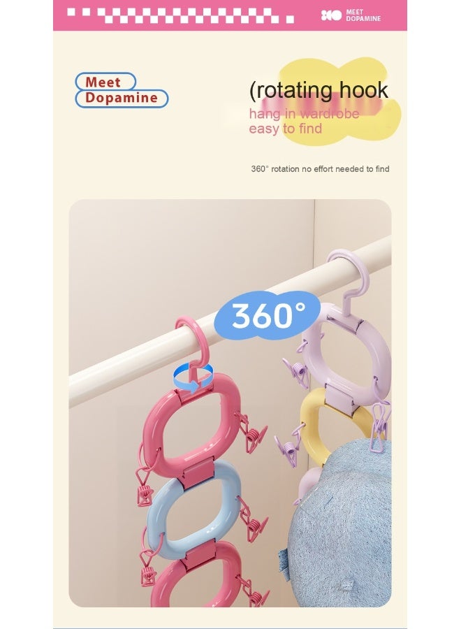 NeeMee Hat storage clip for behind the door, suitable for duckbill caps and baseball caps, multifunctional display rack for bags in the wardrobe. - Image 3