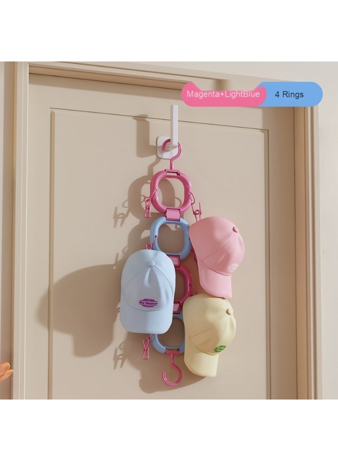 NeeMee Hat storage clip for behind the door, suitable for duckbill caps and baseball caps, multifunctional display rack for bags in the wardrobe. - Image 1