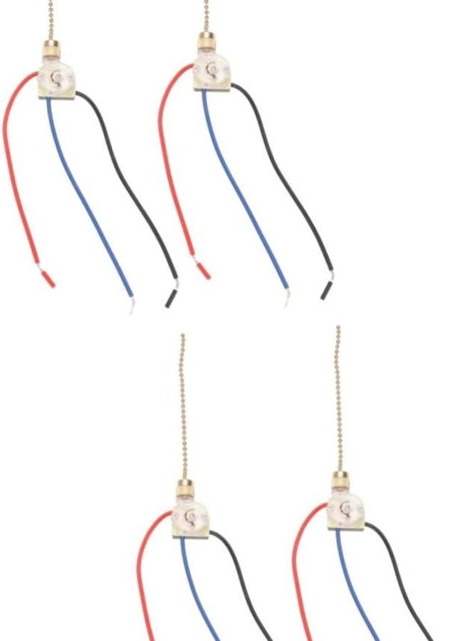 Ceiling Fan Pull Chain Replacement Parts 2 Medium Chains Multicolor 4 Pcs Set - Image 1