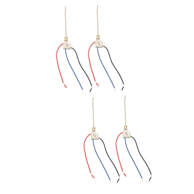 Ceiling Fan Pull Chain Replacement Parts 2 Medium Chains Multicolor 4 Pcs Set - Image 2
