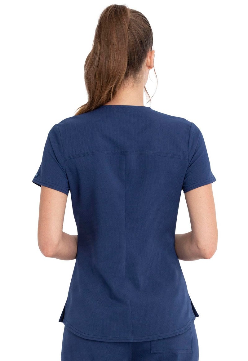 Cherokee Women's V-Neck Scrubs Top, Navy - Image 5