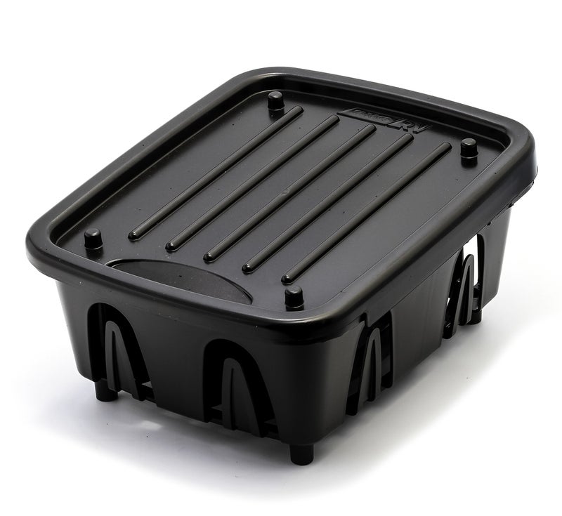 Camco Mini Dish Drainer and Tray  Fits RV Sinks and Small Counter Spaces  Durable HeavyDuty Construction  Black 43512