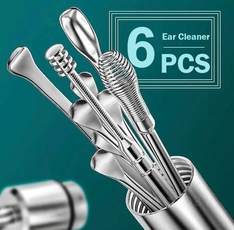 Returngifts Combo of 16 Pieces Nail care kit and 6 Pcs Ear wax cleaning tools– Premium Manicure & Pedicure Grooming Set with Nail Cutter, Scissors, Tweezers, Pusher and steel spring ear buds. Total 22 pcs tool kits for men and women - Image 4
