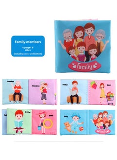 Generic Enlightenment Early Education Baby Cloth Books English Animal Transportation Cognitive Books Baby Cloth Books-Color:4 Pages 8 Characters Cloth Book 17.4 Grams  - Image 1