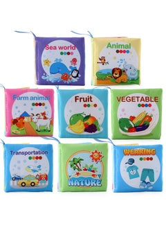 Generic Enlightenment Early Education Baby Cloth Books English Animal Transportation Cognitive Books Baby Cloth Books-Color:4 Pages 8 Characters Cloth Book 17.4 Grams  - Image 5