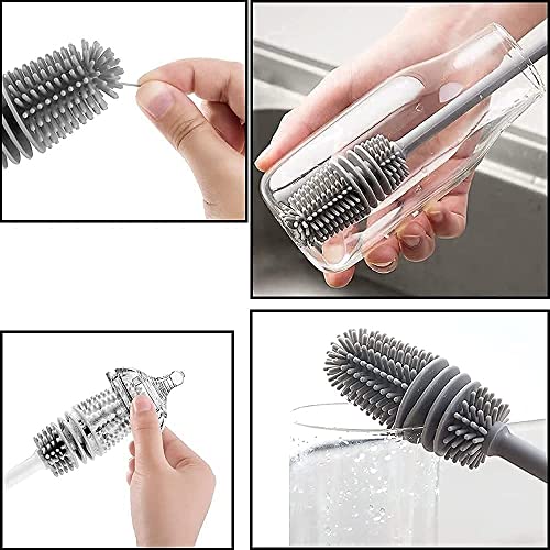 VOOY Silicone Bottle Cleaner Brush for Washing Water Bottle (Pack of 2) - Image 4