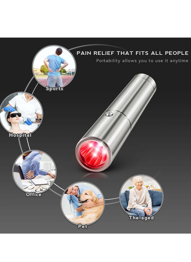 KASTWAVE - Red Light Therapy Device, Red & Infrared Light Wand with 5 LEDs 5 Wavelengths and Pulsed Modes for Body Joint Muscle Pain Relief, at-Home Handheld Healing Gift for Men Women Elders Dogs Cats - Image 1