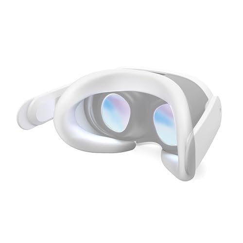 APEXINNO VR Silicone Face Pad Cover for Meta Quest 3 Original Headset Accessories,Oculus/Meta Quest 3 Accessories VR Face Cushion Pad Mask for Original Headset Face Pad (White) - Image 1