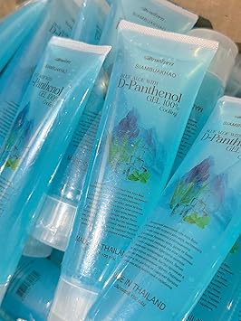Thai Aloe Vera Blue Gel Rapid Soothing Relief for Dry Irritated Itchy Skin Enriched with Vitamin B5 Glycerin Menthol Deep Hydration Cooling Therapy 100ml - Image 4