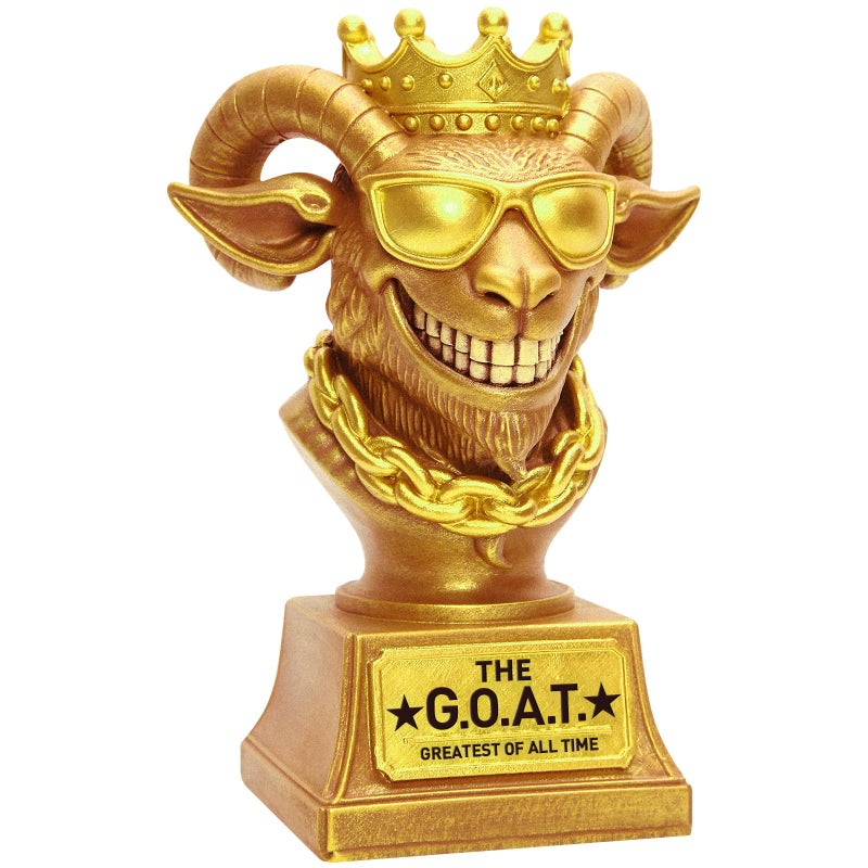 Freetoes The Goat Trophy Award,G.O.A.T Greatest of All Time Funny Trophies for Adults,Large Goat Decor Awards and Trophies Office Desk,Fantasy Football Trophy Best Player Gifts - Image 1