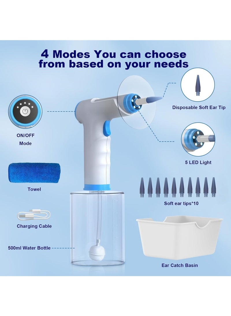 Ru syanl Electric Ear Wax Removal Kit Safe and Effective Ear Cleaner with 4 Pressure Settings for Ear Wax Buildup Ear Cleaning Irrigation Kit for Adults and Kids  - Image 5