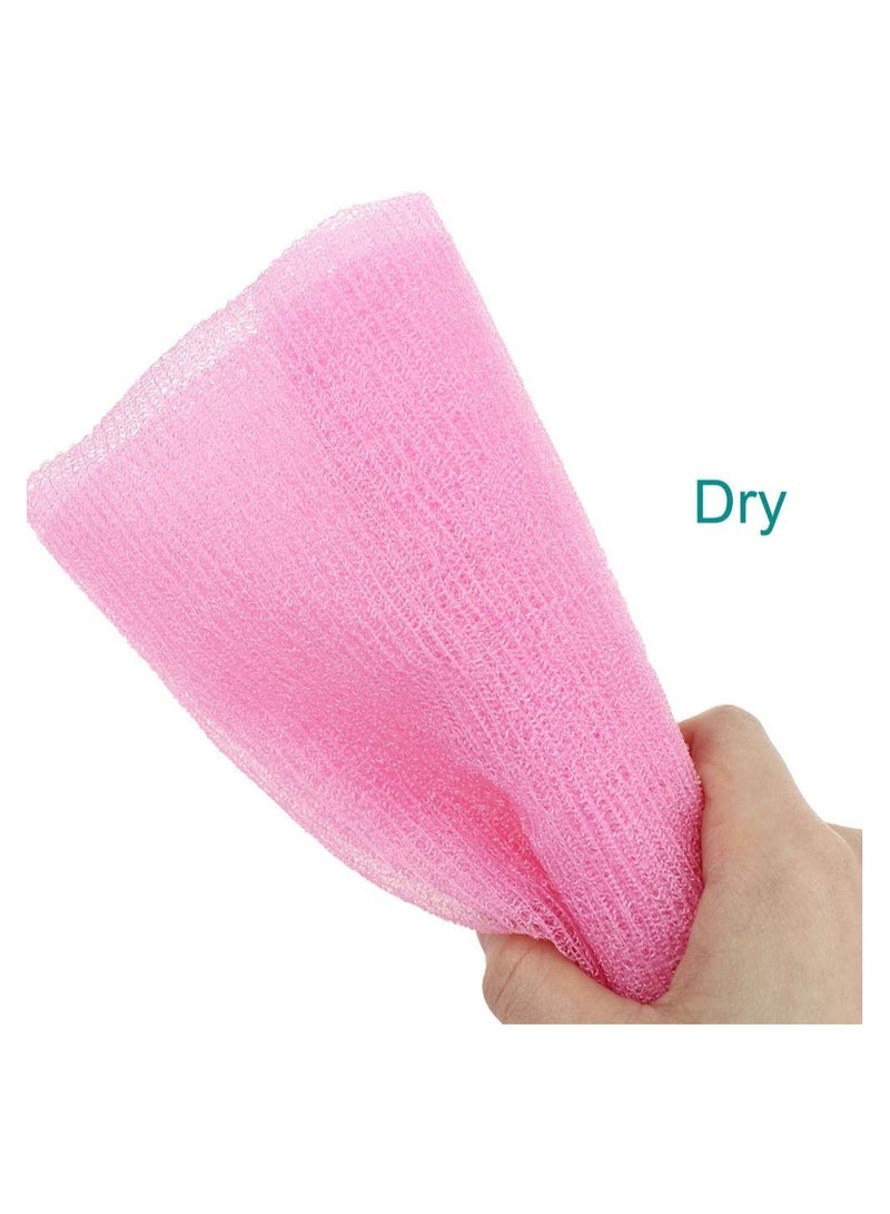 SYOSI Exfoliating Bath Washcloth, Beauty Skin Wash Cloth Towel Nylon Massage for Body Washcloth Loofah Scrub Back Scrubber 6 Pcs - Image 5