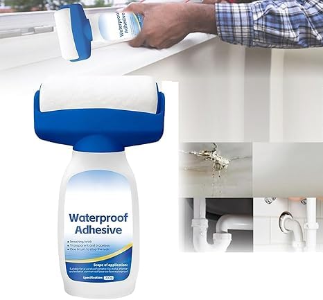 JAMBUVANTI Clear Waterproof Coating Agent Water-Based Roller Waterproof Sealant Long LastingTransparent Leak-Free Glue Metal, Bricks, Concrete, Wood, Tiles, Roller Invisible Waterproof Glue Roof Adhesive  - Image 1