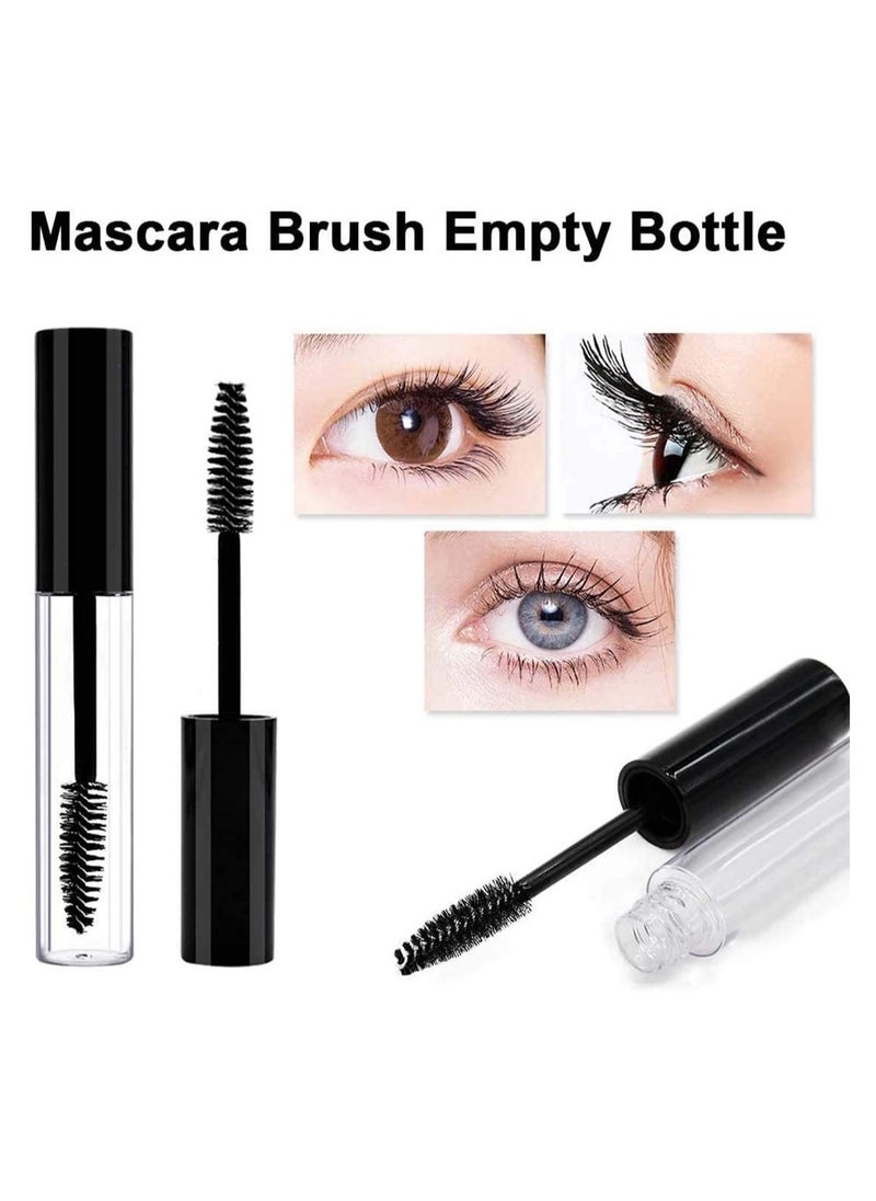 SYOSI - Black Fiber Lash Extension Mascara 3ml Empty Tube Wand Eyelash Cream Container Bottle with 3 Funnels Transfer Pipettes - Image 1