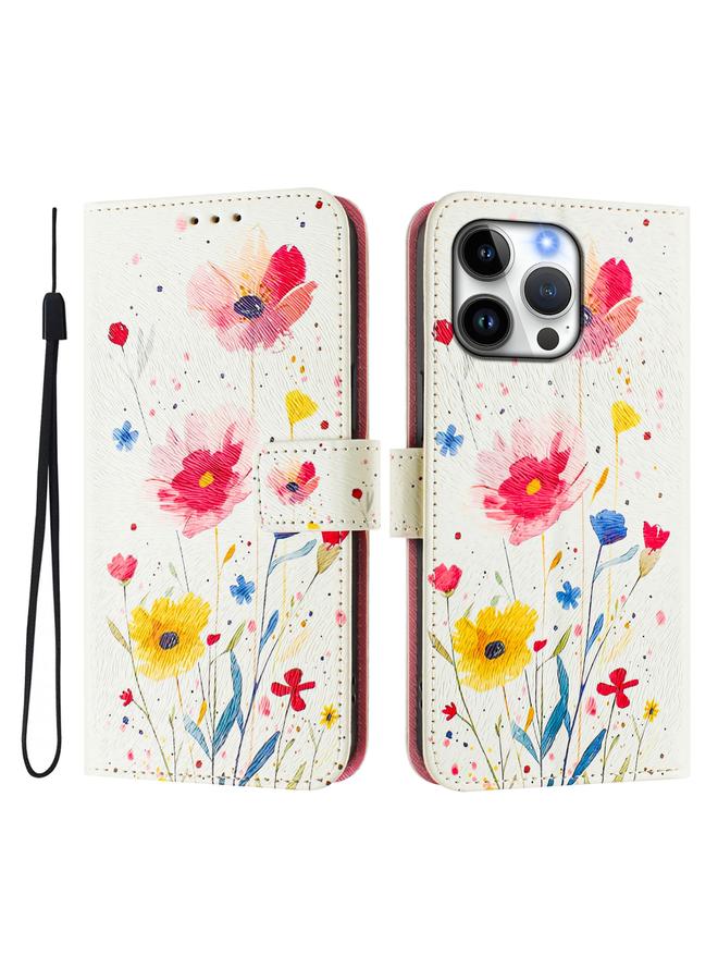 S-TOP Case For iPhone 16 Pro Max Art Colored Drawing Pattern Leather Phone Case - Image 2