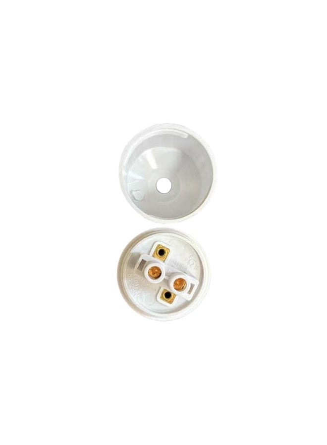 E27 Screw-in Lamp Holder for LED Bulbs, 6A 250V Hanging Light Socket, Heavy Duty Ceiling Lamp Base, Large Wiring Hole, Secure Anti-Loose Screw Ring Design - Image 4