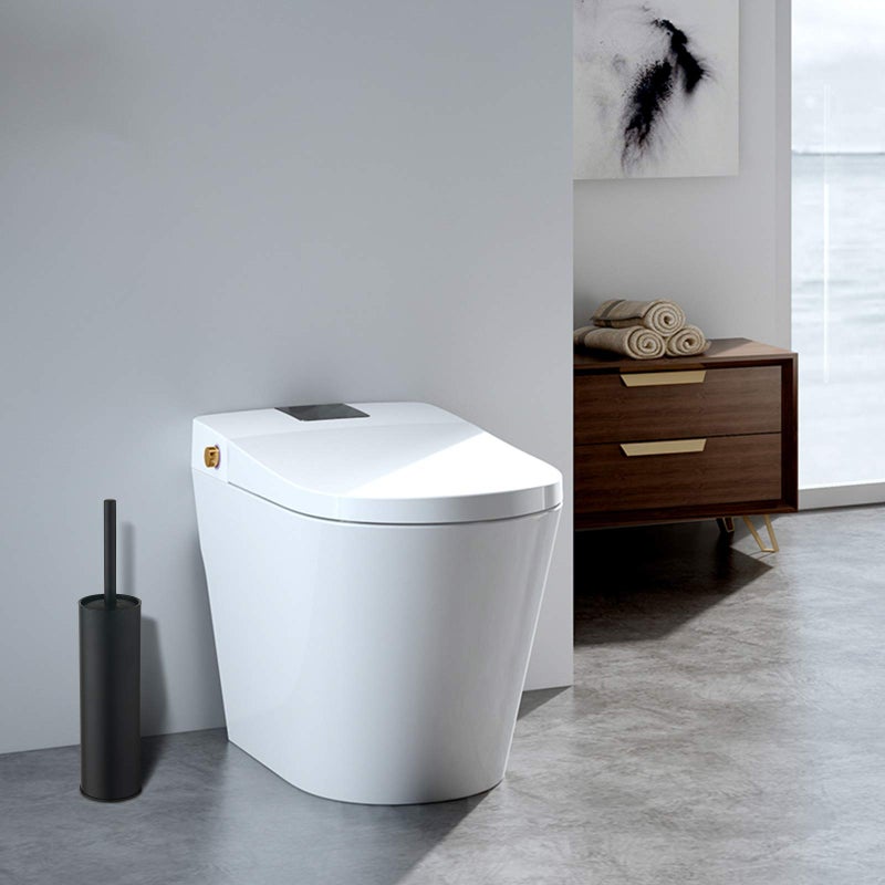 BGL Stainless Steel Toilet Brush with Holder, 2 Black Bristle Heads - Image 2