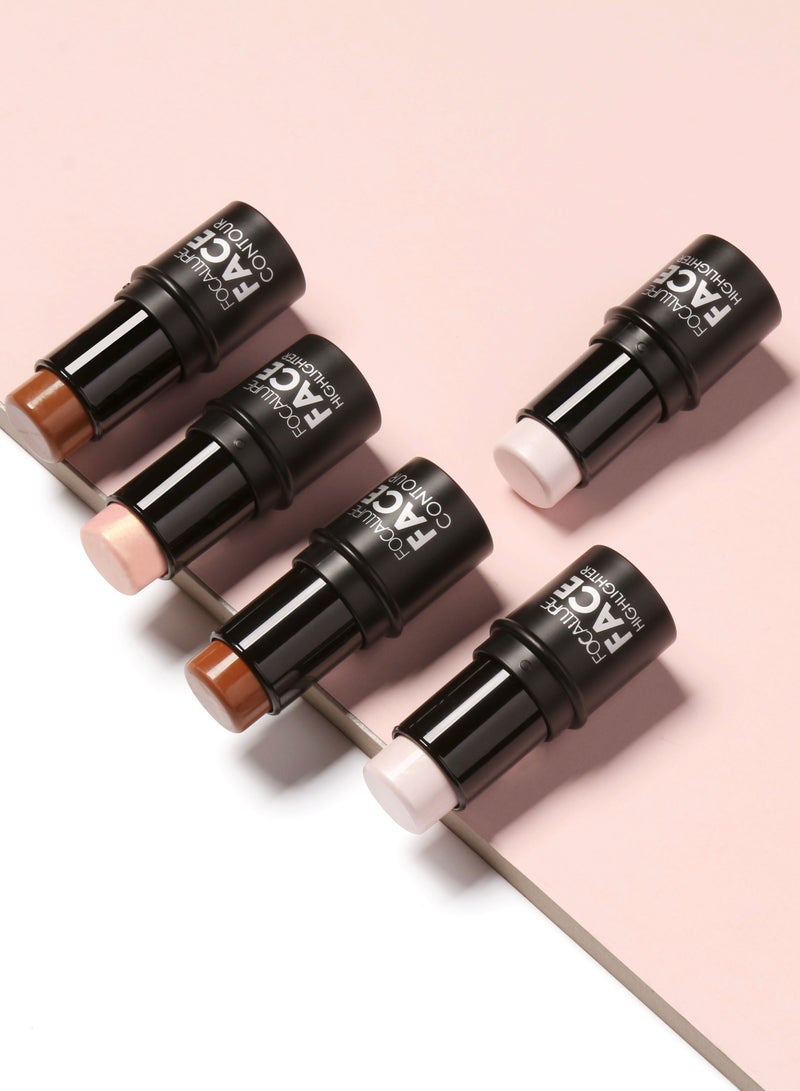 FOCALLURE Cream Contour Stick, Matte Bronzer Stick, Professional Face Shaping & Contouring Stick Makeup, Easy to Apply with Buildable Coverage, Long Lasting & Sweatproof, - Image 1