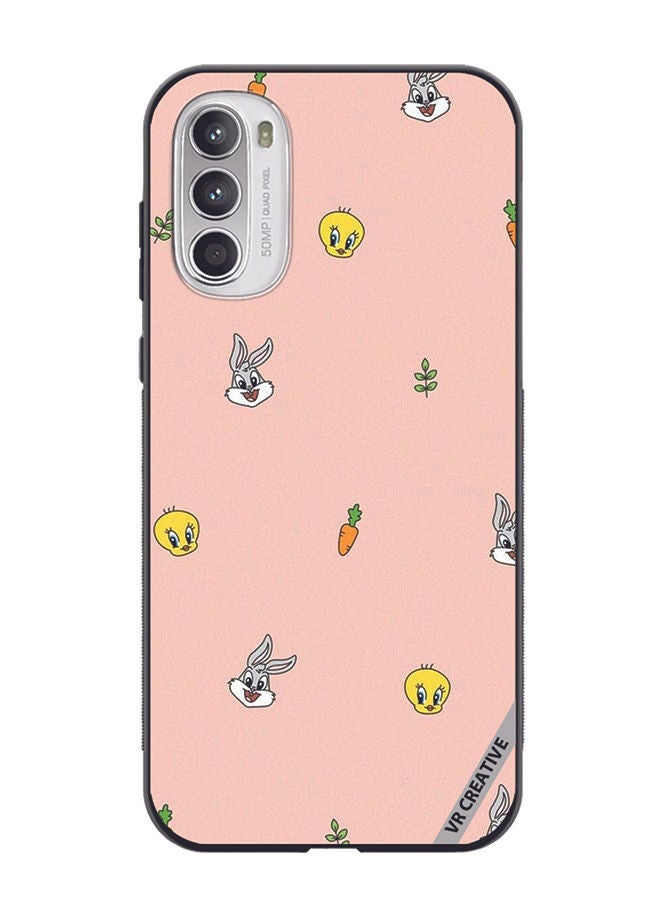 VR CREATIVE Protective Case Cover For Motorola Moto G82 Bunny Design Multicolour - Image 1