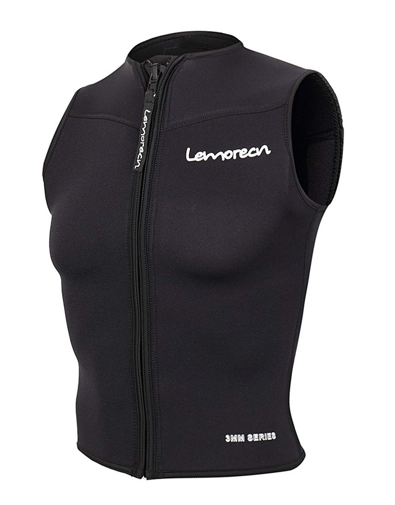 Lemorecn Men Wetsuits Top Premium Neoprene 3mm Zipper Diving Vest (2095,S) - Image 1