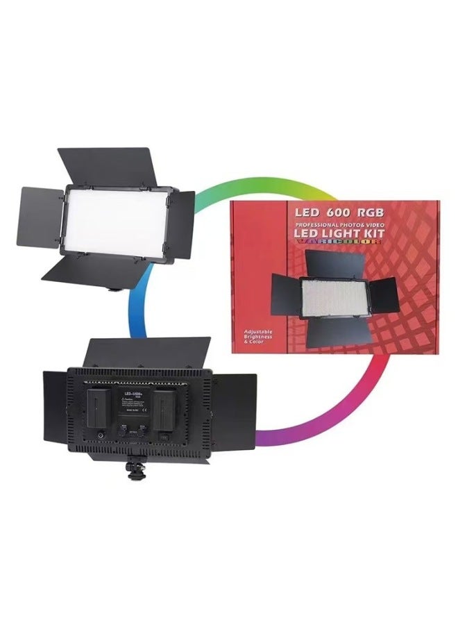 إسكدنيا LED U600 U800 Four-leaf Bezel Indoor And Outdoor Dual-purpose Live Photography Fill Light-Specifications:Outdoor Battery - Image 3