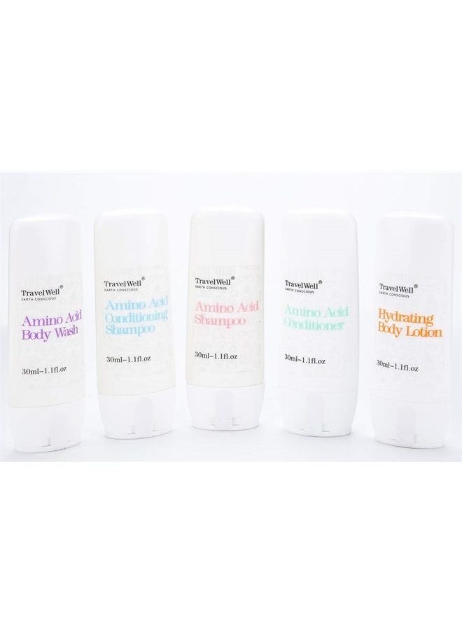 Travelwell TRAVELWELL Hotel Amenities Toiletries Individually Wrapped 30ml Shampoo 25 Bottles + Conditioner, 25 Bottles + 28g Mini Soap Bars, 25 Bars | Travel Size Toiletries | Hotel Toiletries Bulk Set  - Image 5