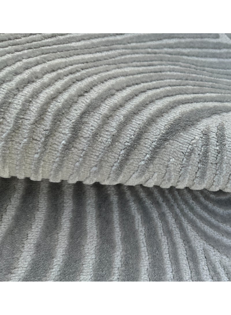 Handpicked Furniture Neutral Grey Runner Carpet Ultra Soft Area Carpets For Bed Room, Living Room, And Dining room, Anti-slip Floor Carpets, Easy to Clean, Made In Turkey - Image 2
